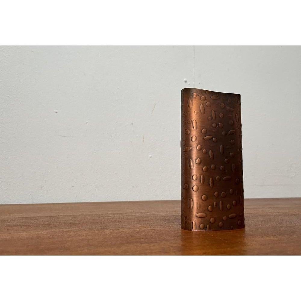 Mid-Century German Brutalist Copper Vase from Mussbach, 1960s For Sale 2
