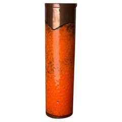 Mid-Century German Brutalist Fat Lava Copper Vase, 1960s