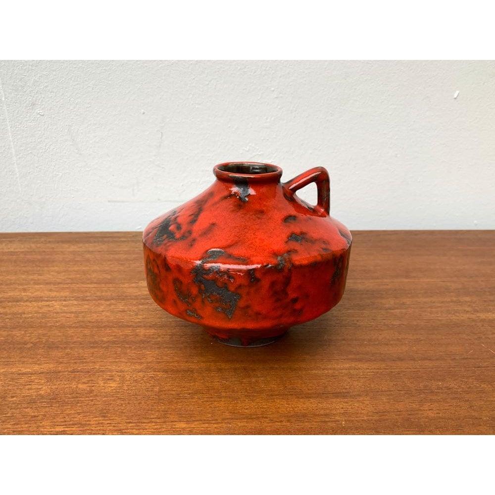 Deutsche brutalistische fette Lava-Keramik Ufo-Vase, 1960er Jahre im Zustand „Hervorragend“ im Angebot in Hamburg, DE