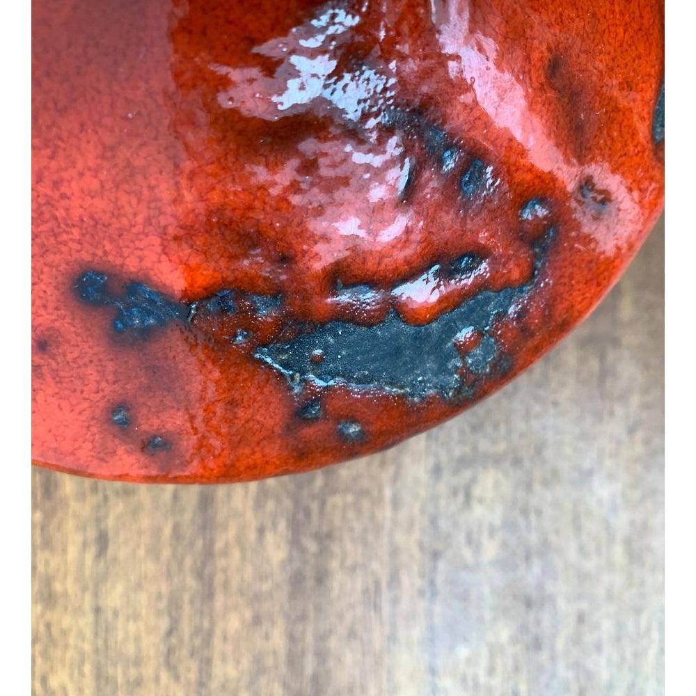 Deutsche brutalistische fette Lava-Keramik Ufo-Vase, 1960er Jahre (20. Jahrhundert) im Angebot