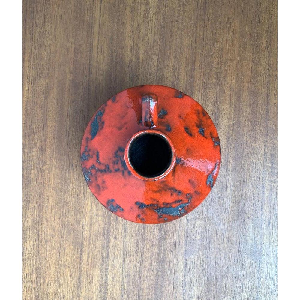 Deutsche brutalistische fette Lava-Keramik Ufo-Vase, 1960er Jahre im Angebot 2