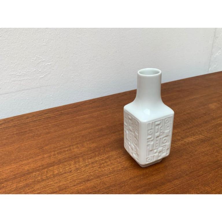 20th Century Mid-Century German Brutalist Porcelain Vase from Wunsiedel Bavaria, 1960s For Sale