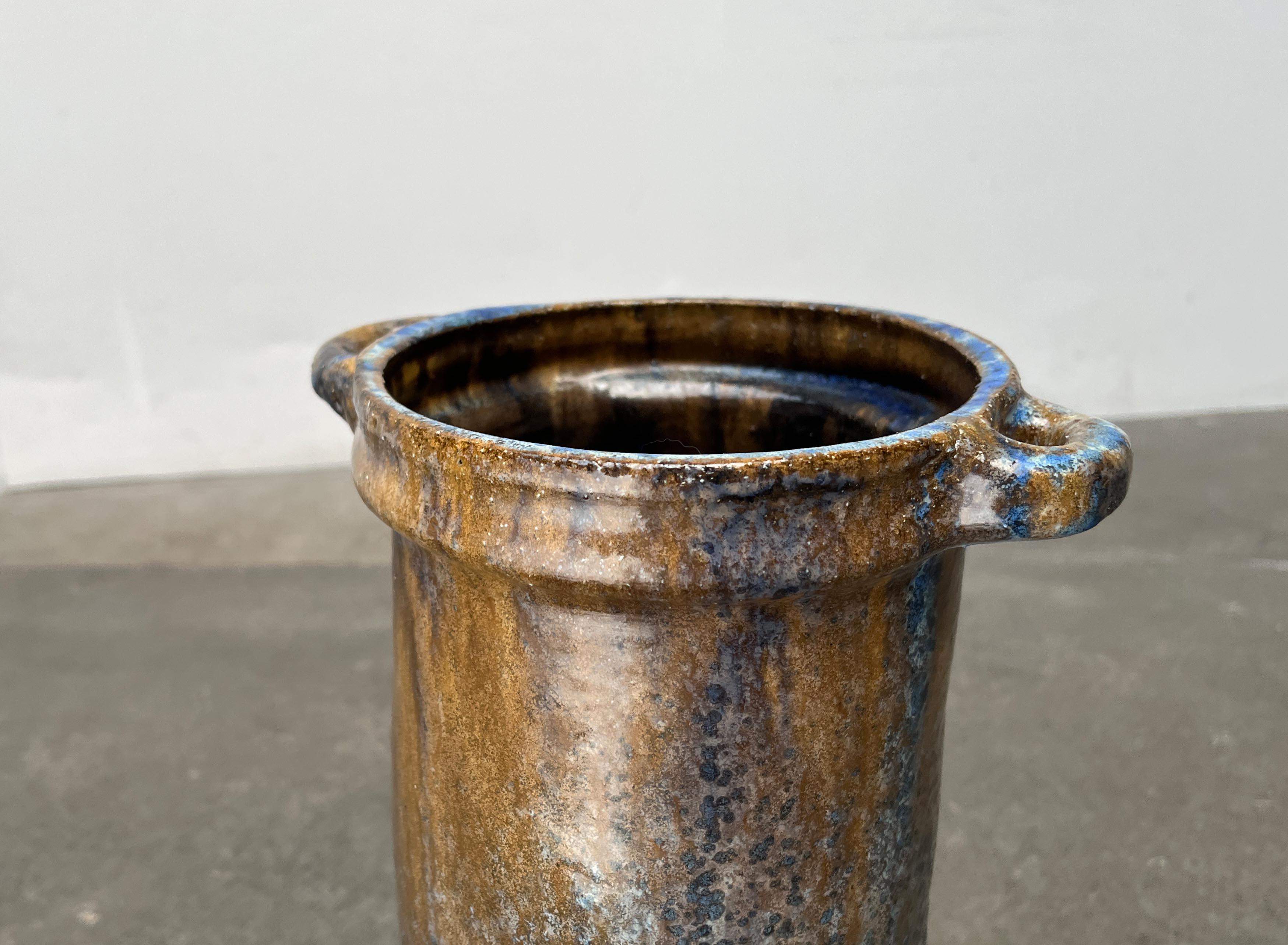 Mid-Century German Brutalist Studio Pottery Floor Vase by Gerhard Liebenthron For Sale 6