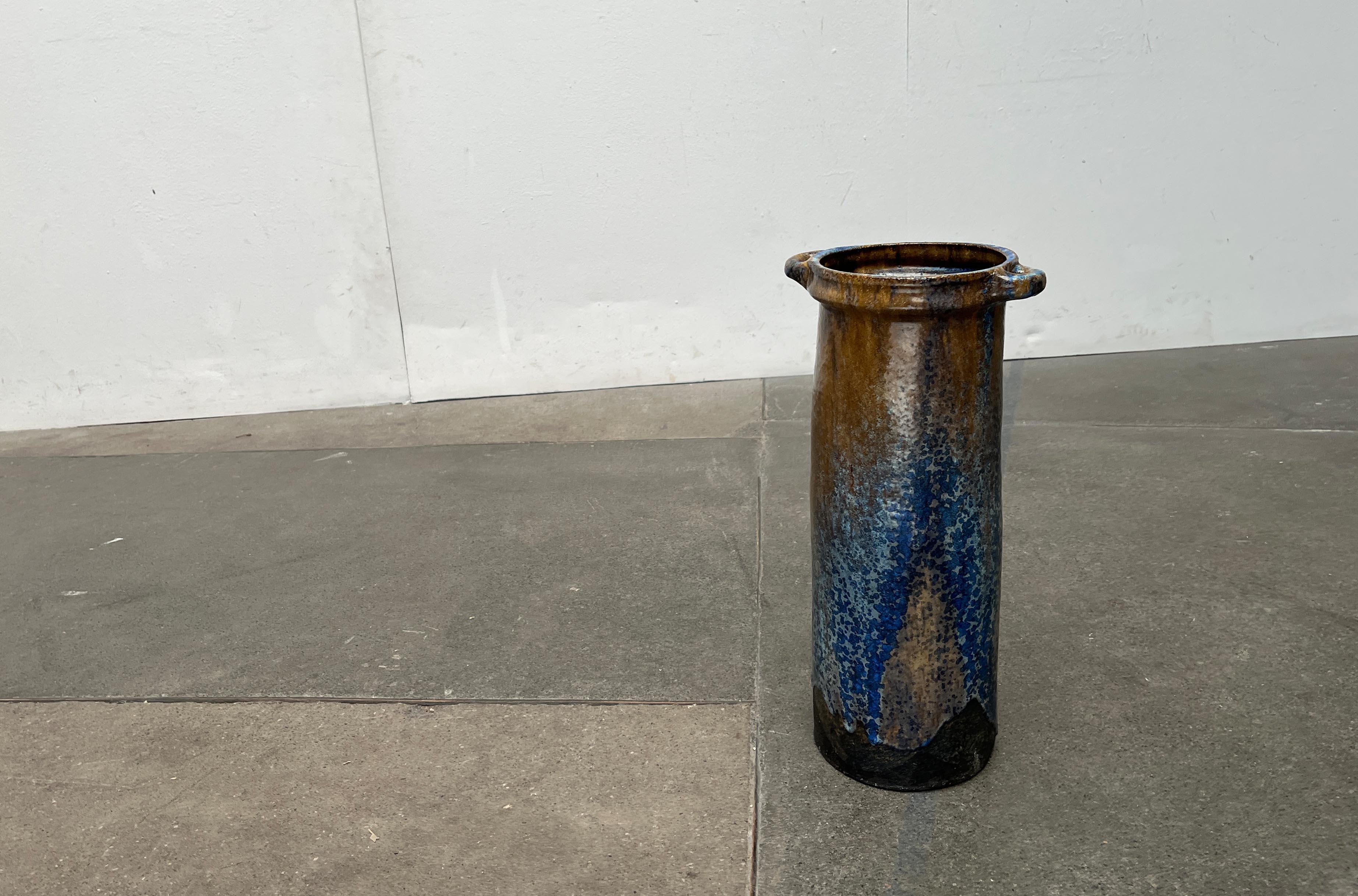 Mid-Century German Brutalist Studio Pottery Floor Vase by Gerhard Liebenthron For Sale 8