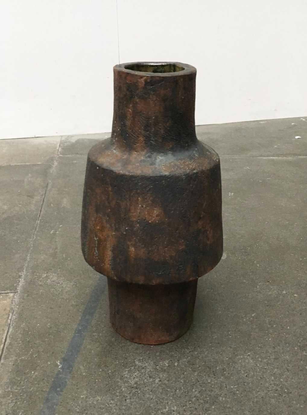 Mid-Century German Brutalist Studio Pottery Floor Vase by Gerhard Liebenthron For Sale 9