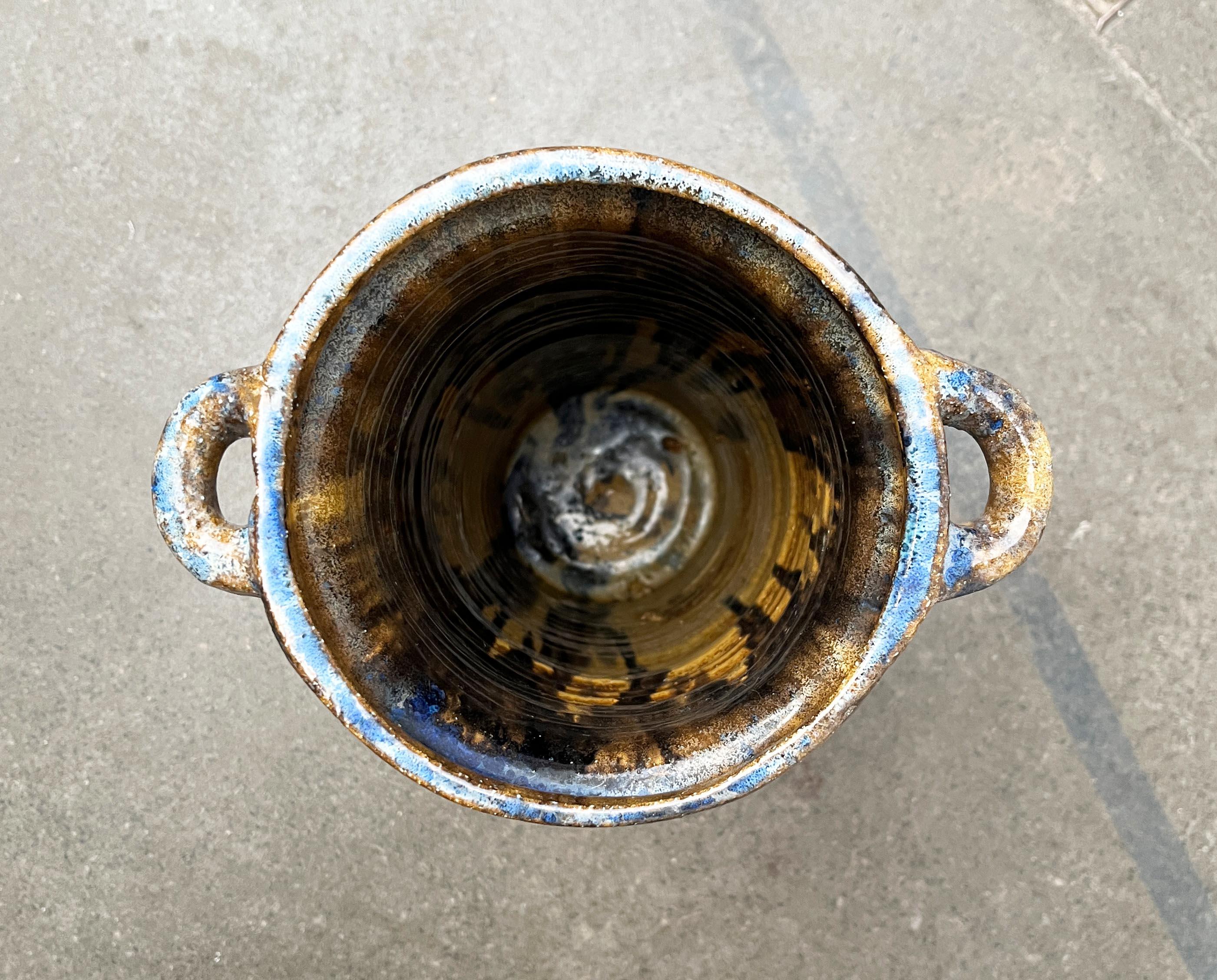 Mid-Century German Brutalist Studio Pottery Floor Vase by Gerhard Liebenthron For Sale 3