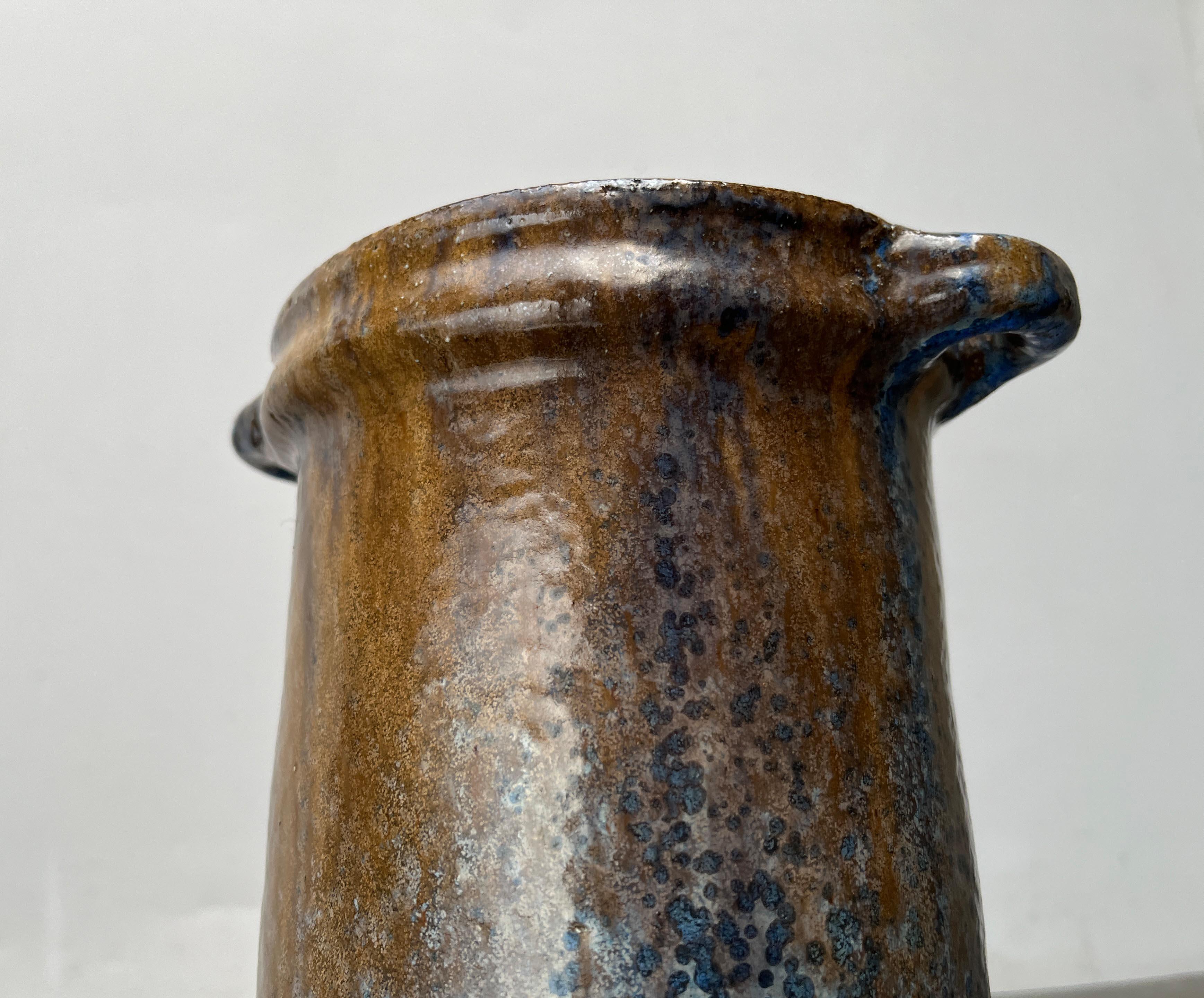 Mid-Century German Brutalist Studio Pottery Floor Vase by Gerhard Liebenthron For Sale 5