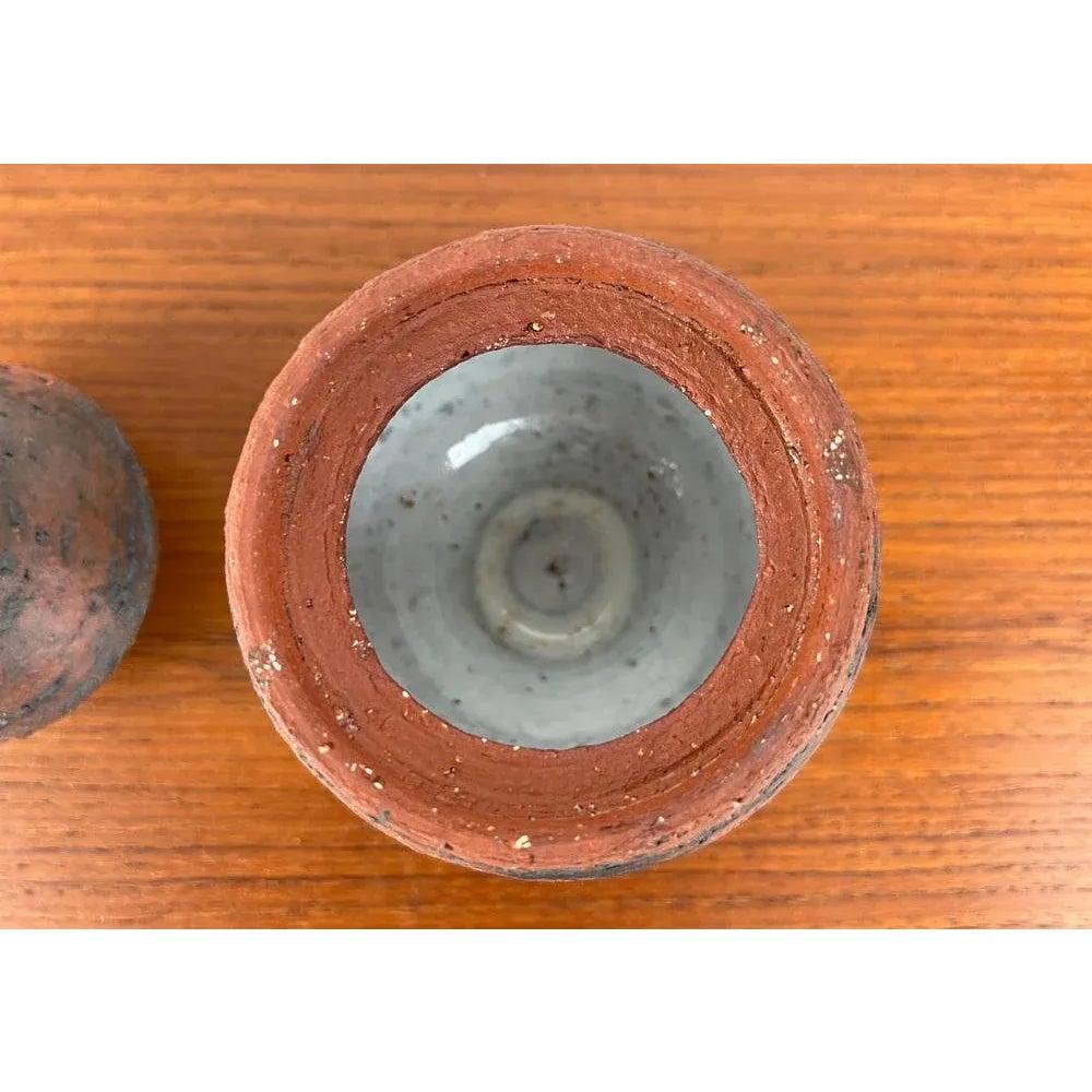 Mid-Century German Brutalist Studio Pottery Tea Canister with Lid, 1960s For Sale 5
