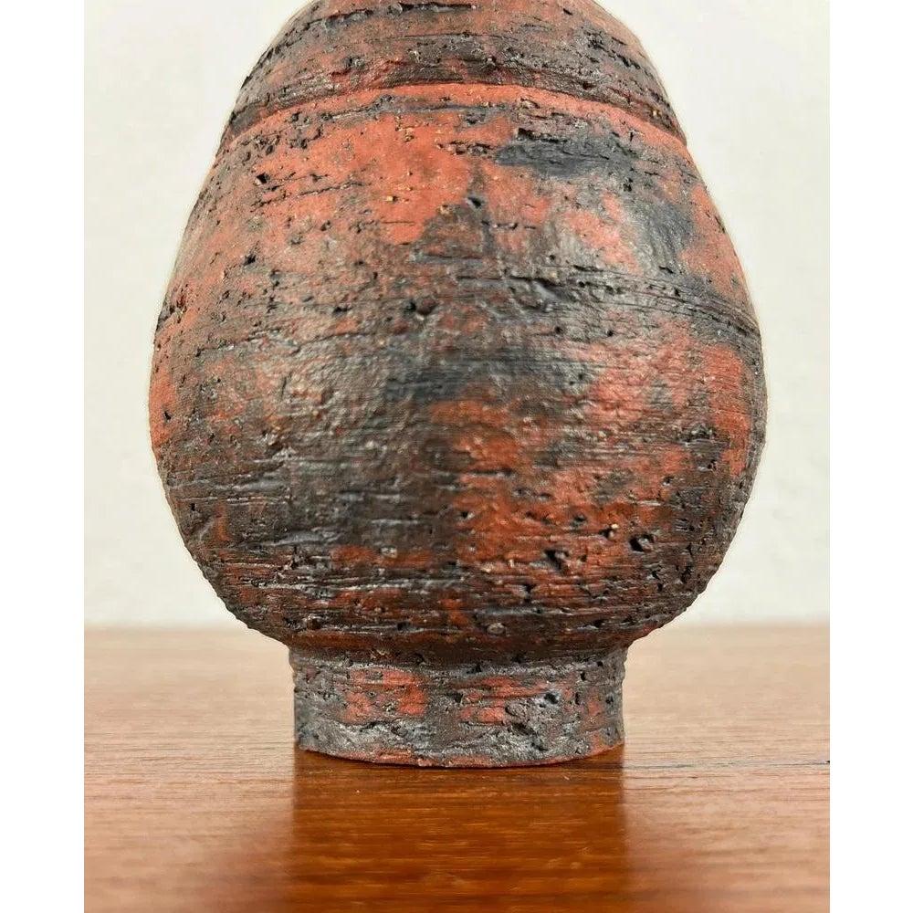 Mid-Century German Brutalist Studio Pottery Tea Canister with Lid, 1960s For Sale 6