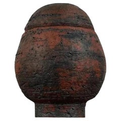 Mid-Century German Brutalist Studio Pottery Tea Canister with Lid, 1960s