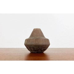 Mid-Century German Brutalist Studio Pottery Vase by Lu and Gerd Grove, 1963