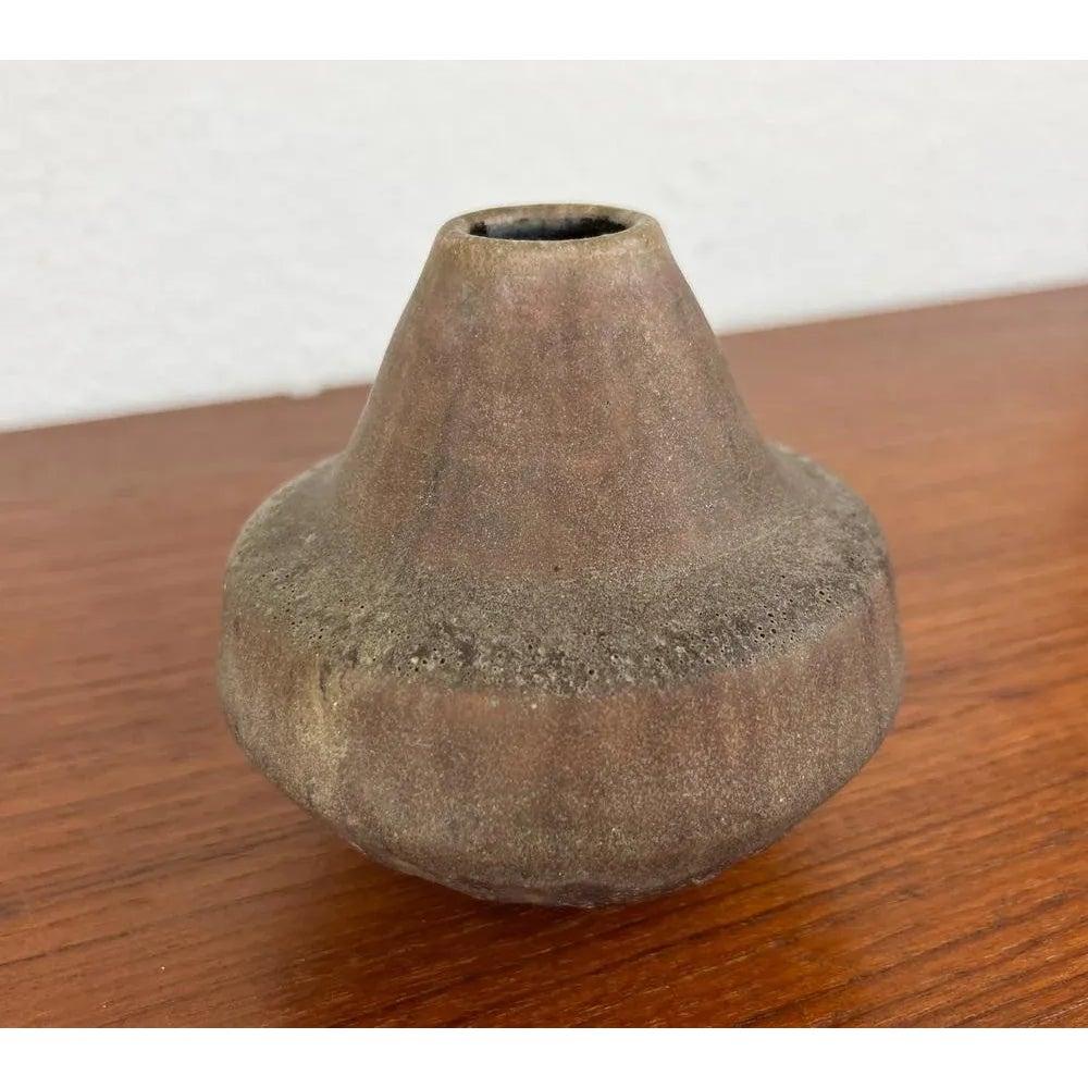20th Century Mid-Century German Brutalist Studio Pottery Vase by Lu and Gerd Grove, 1963 For Sale