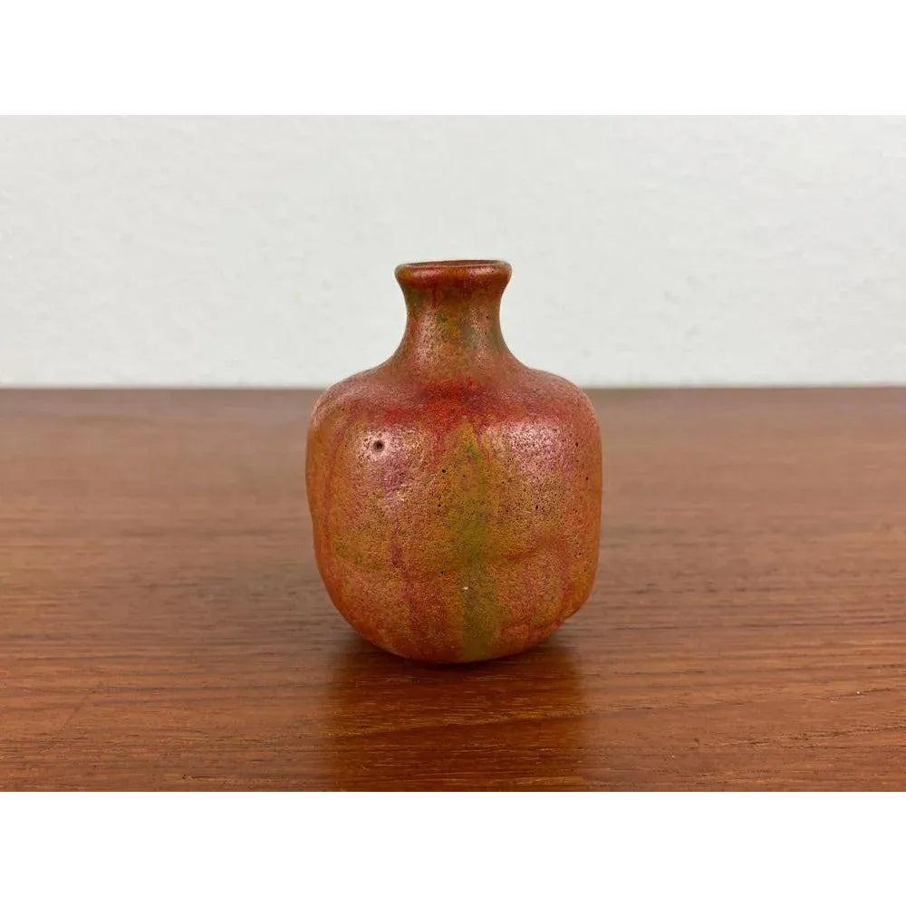 Ceramic Mid-Century German Brutalist Studio Pottery Vase by Lu and Gerd Grove, 1968 For Sale