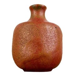Jarrón de cerámica de Studio Pottery alemán brutalista de mediados de siglo, de Lu y Gerd Grove, 1968