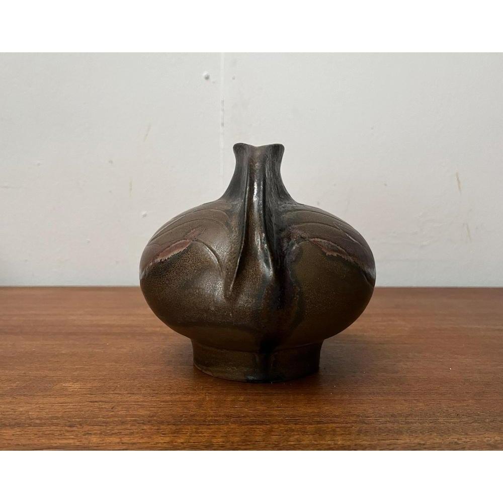 Mid-Century German Brutalist Studio Pottery Vase from Fritz Van Daalen, 1960s For Sale 5