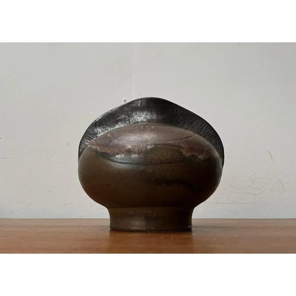 Mid-Century German Brutalist Studio Pottery Vase from Fritz Van Daalen, 1960s, in Very Good conditions. Designed 1960 to 1969 I have official proof of authenticity such as vintage catalogs, designer records, or other literature sources and take full