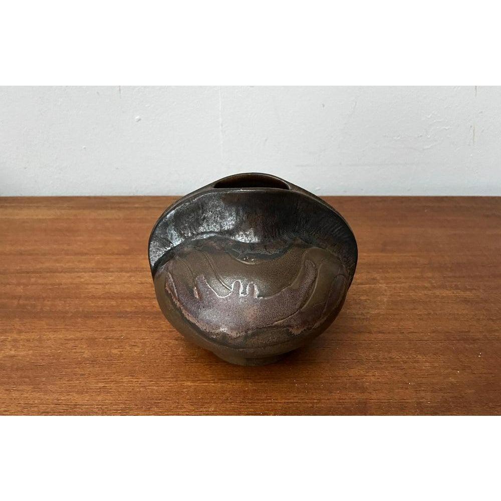 Mid-Century German Brutalist Studio Pottery Vase from Fritz Van Daalen, 1960s In Excellent Condition For Sale In Hamburg, DE