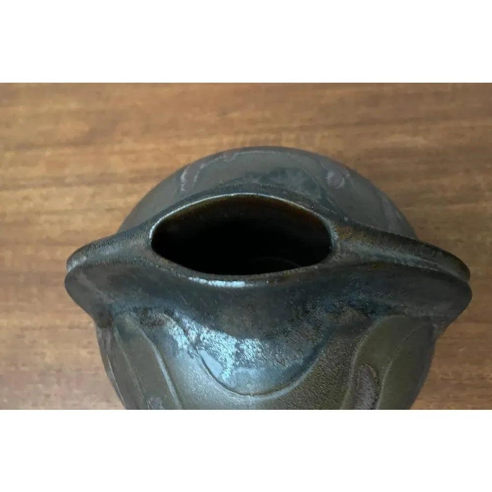 20th Century Mid-Century German Brutalist Studio Pottery Vase from Fritz Van Daalen, 1960s For Sale