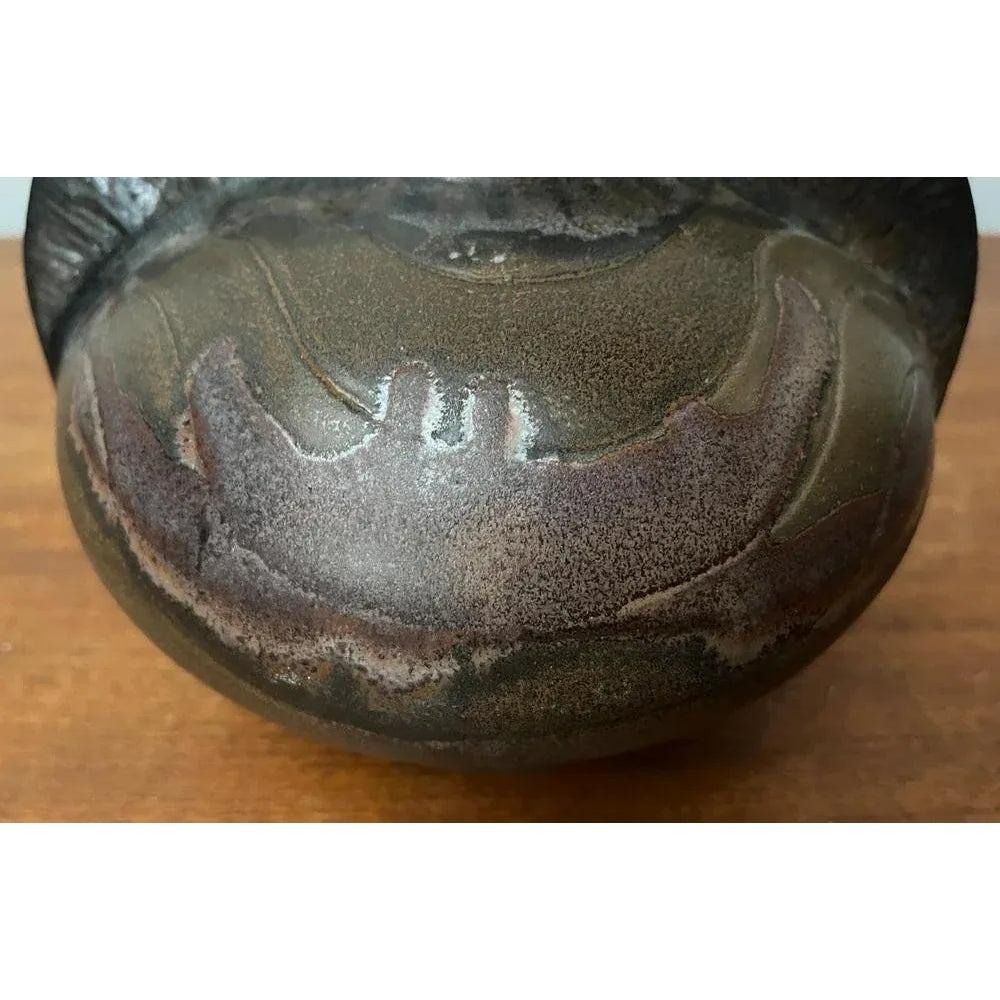 Ceramic Mid-Century German Brutalist Studio Pottery Vase from Fritz Van Daalen, 1960s For Sale