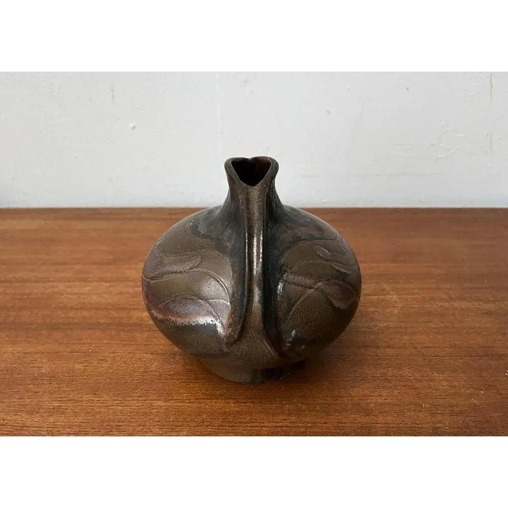 Mid-Century German Brutalist Studio Pottery Vase from Fritz Van Daalen, 1960s For Sale 1