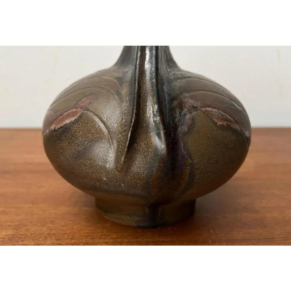 Mid-Century German Brutalist Studio Pottery Vase from Fritz Van Daalen, 1960s For Sale 3