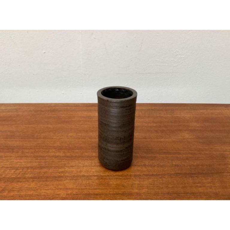 Deutsche brutalistische Studio Pottery Vase aus der Jahrhundertmitte von Petra Töpferei, 1960er Jahre im Angebot 2