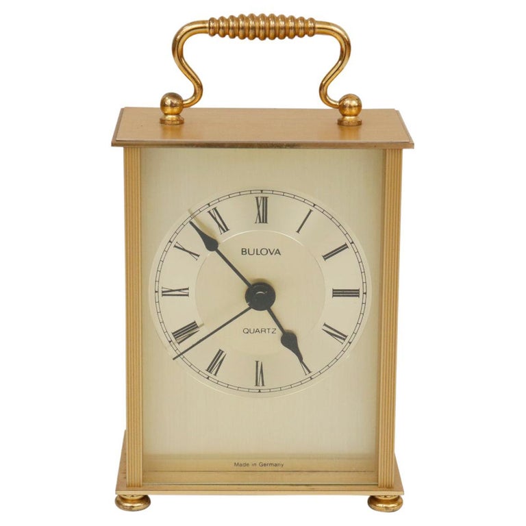 Traditonal German Carriage Clock by Bulova at 1stDibs | bulova carriage  clock, bulova quartz clock made in germany, bulova clock made in germany