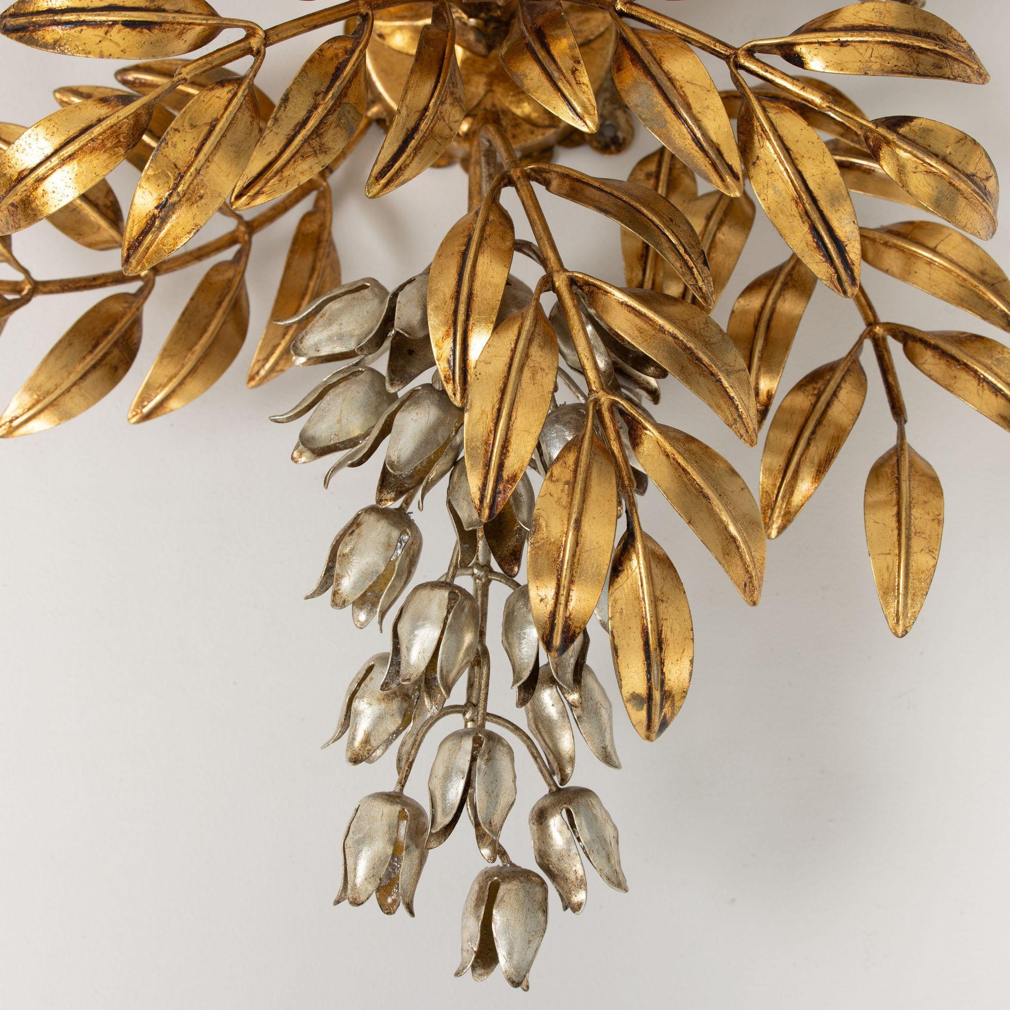 Mid Century German Ceiling Light or Wall Sconce Appliqué by Hans Kögl For Sale 4