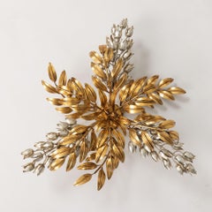 Deutsche Deckenleuchte oder Wandleuchter aus der Mitte des Jahrhunderts von Hans Kögl mit Applikationen