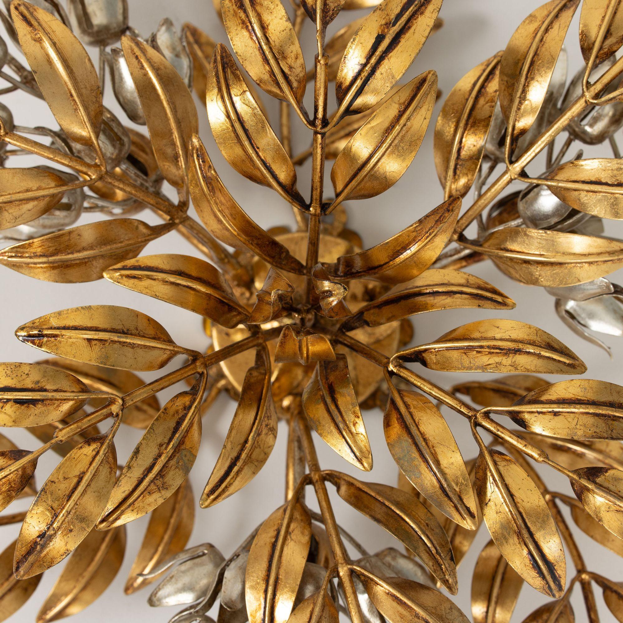 20th Century Mid Century German Ceiling Light or Wall Sconce Appliqué by Hans Kögl For Sale