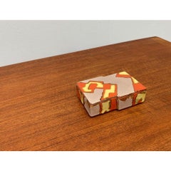 Scatola in ceramica tedesca di metà secolo con coperchio, anni '60