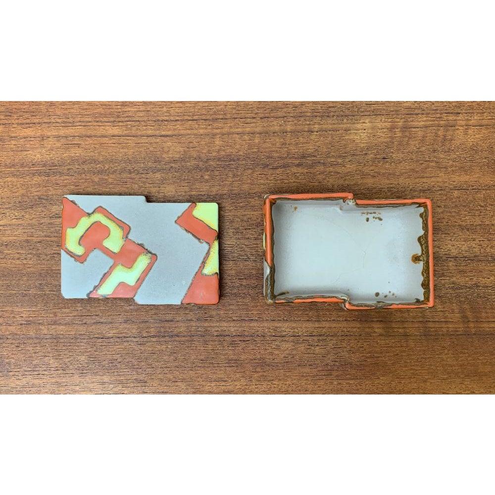 Scatola in ceramica tedesca di metà secolo con coperchio, anni '60 in vendita 1