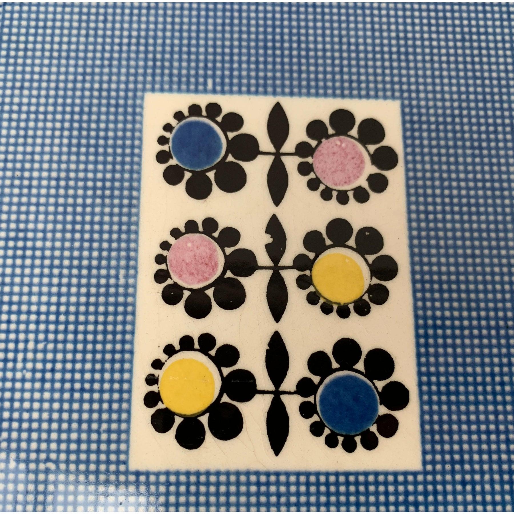 Mid-Century German Ceramic Cake Plate with Flower Motifs from Limburg, 1960s For Sale 4