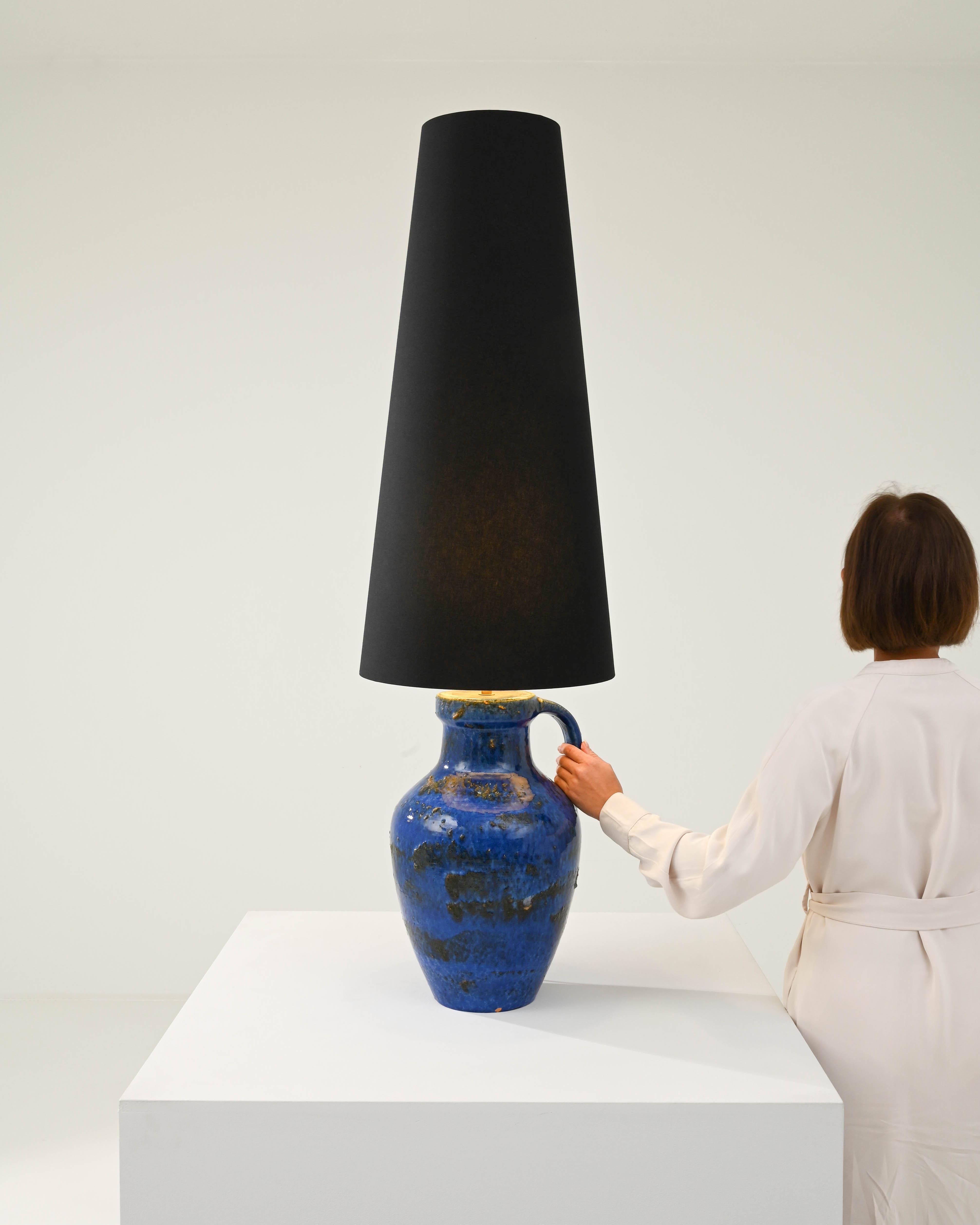 Deutsche Keramikvase Tischlampe aus der Mitte des Jahrhunderts im Zustand „Gut“ im Angebot in High Point, NC