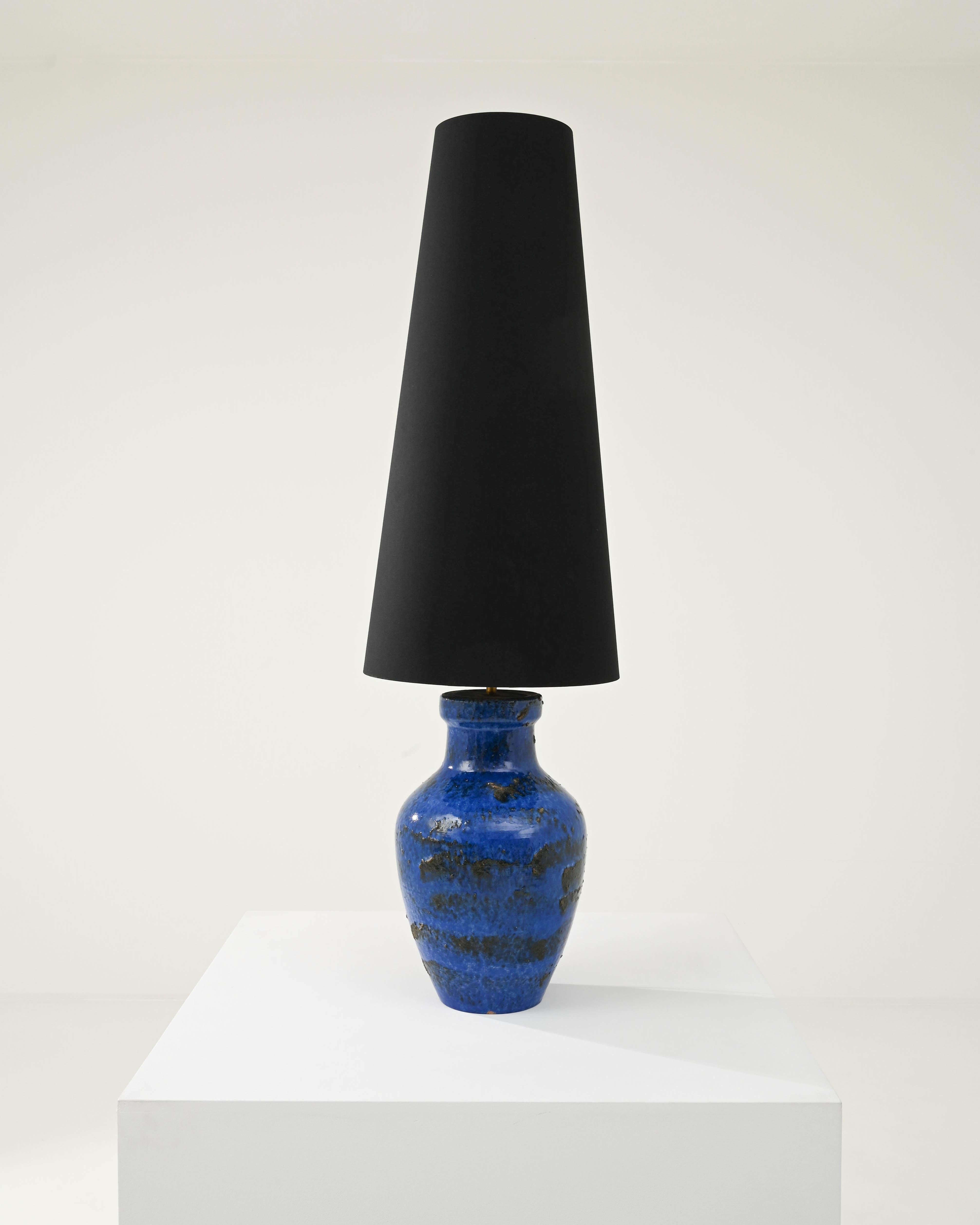 20th Century Mid-Century German Ceramic Vase Table Lamp For Sale