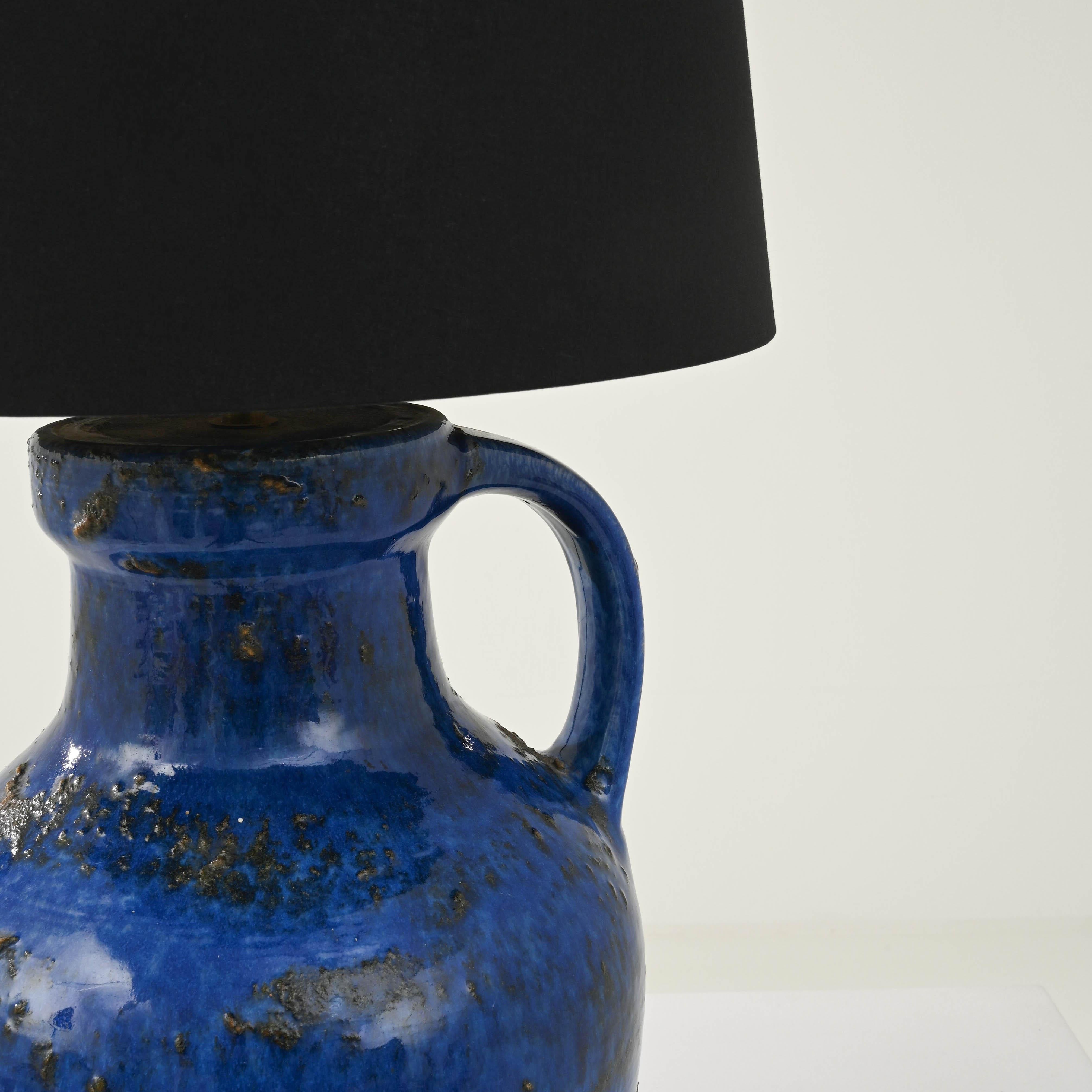 Deutsche Keramikvase Tischlampe aus der Mitte des Jahrhunderts im Angebot 4
