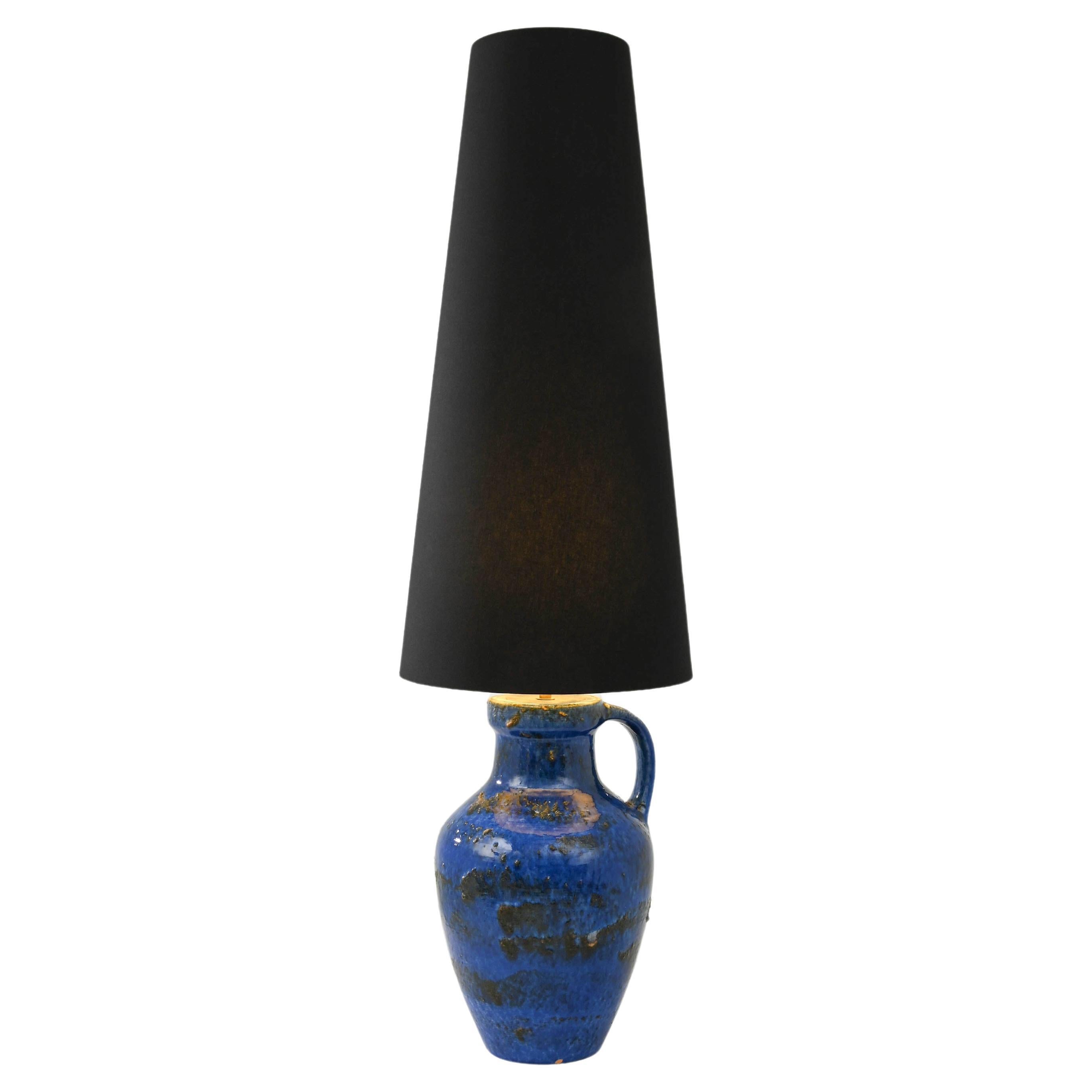 Mid-Century German Ceramic Vase Table Lamp For Sale