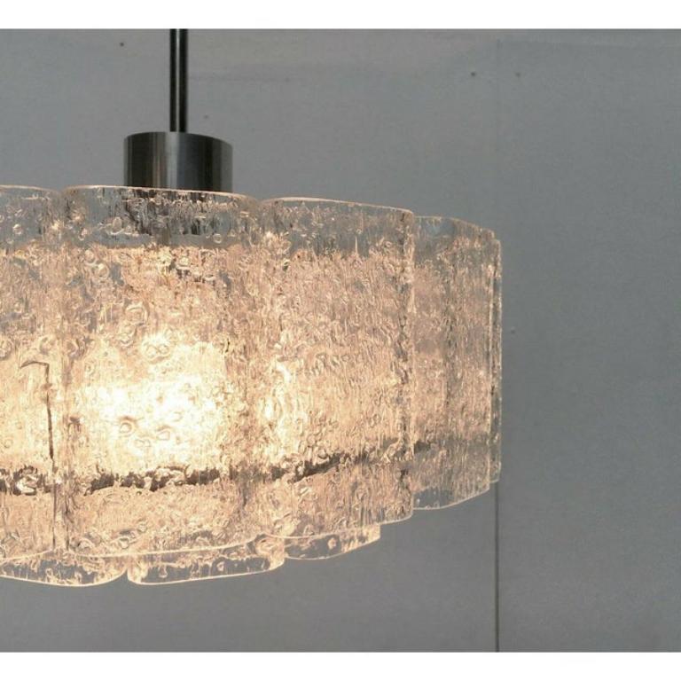 Metallo Lampadario tedesco di metà secolo di Doria Leuchten, anni '60 in vendita