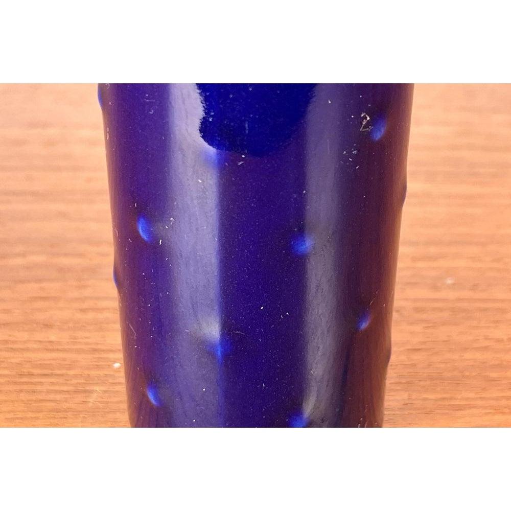 XX secolo Vaso tedesco di metà secolo in ceramica blu cobalto della serie Bangkok di Melitta, anni '60 in vendita