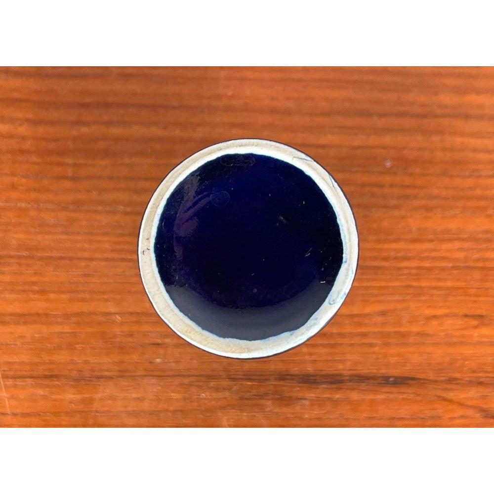 Vaso tedesco di metà secolo in ceramica blu cobalto della serie Bangkok di Melitta, anni '60 in vendita 1