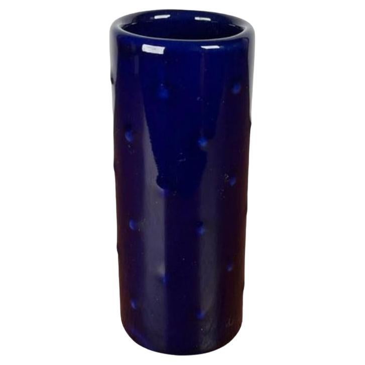 Vaso tedesco di metà secolo in ceramica blu cobalto della serie Bangkok di Melitta, anni '60