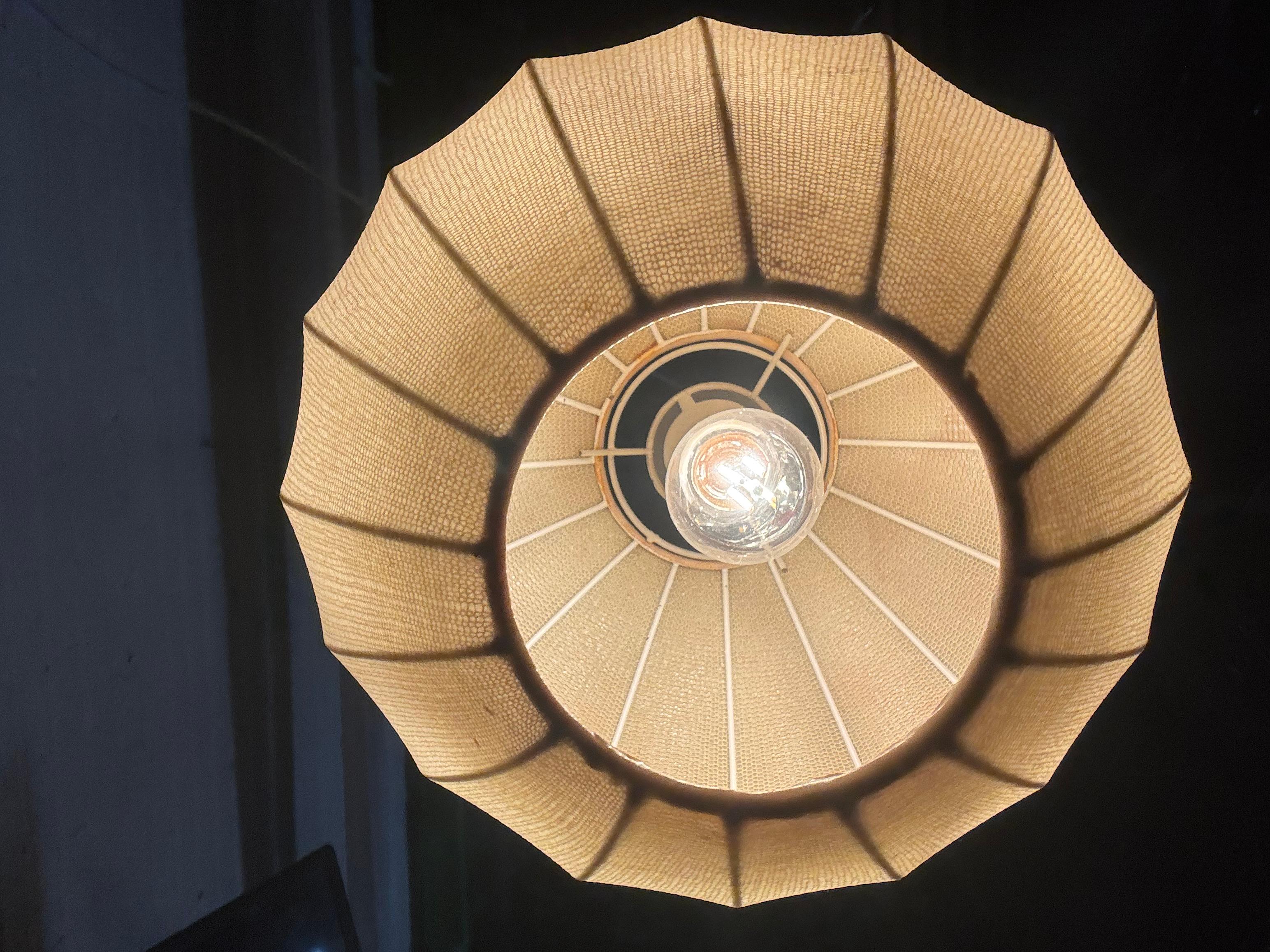 Deutsche Cocoon-Pendelleuchte aus der Mitte des Jahrhunderts von Friedel Wauer für Goldkant, 1960er Jahre im Angebot 4