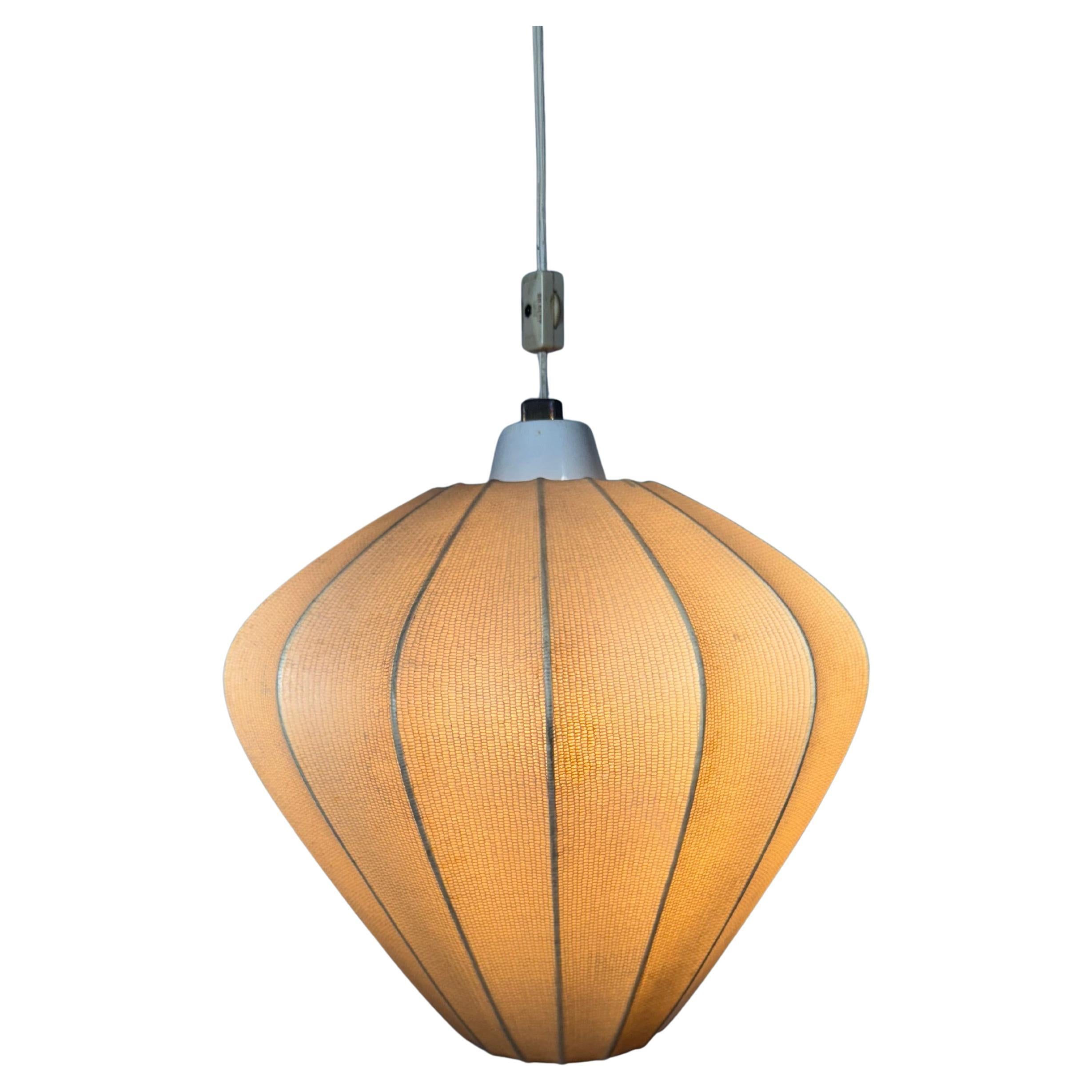 Mid-Century German Cocoon Pendant Lamp by Friedel Wauer for Goldkant, 1960s