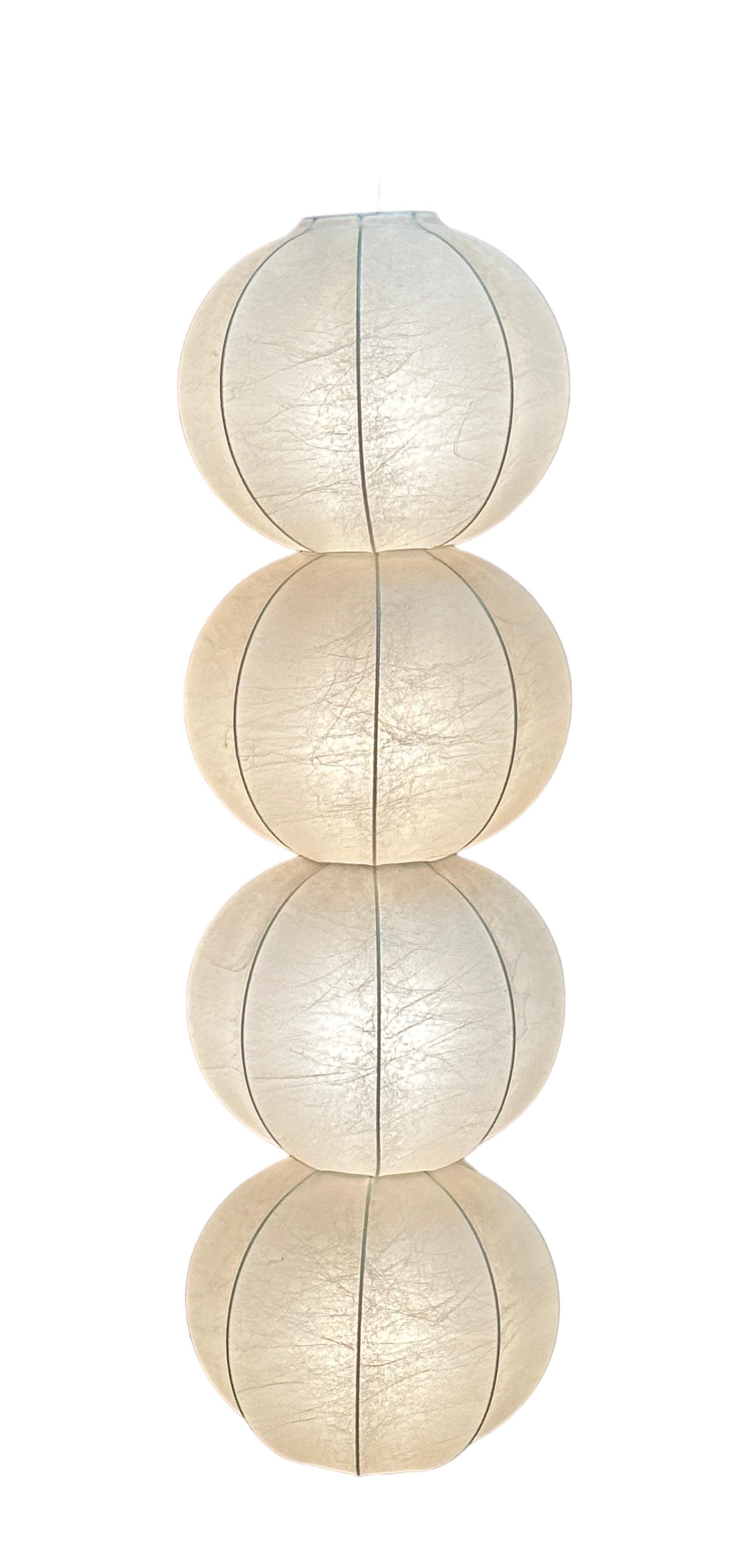 Lacquered Mid-Century German Cocoon Pendant Lamp by Friedel Wauer for Goldkant Leuchten For Sale