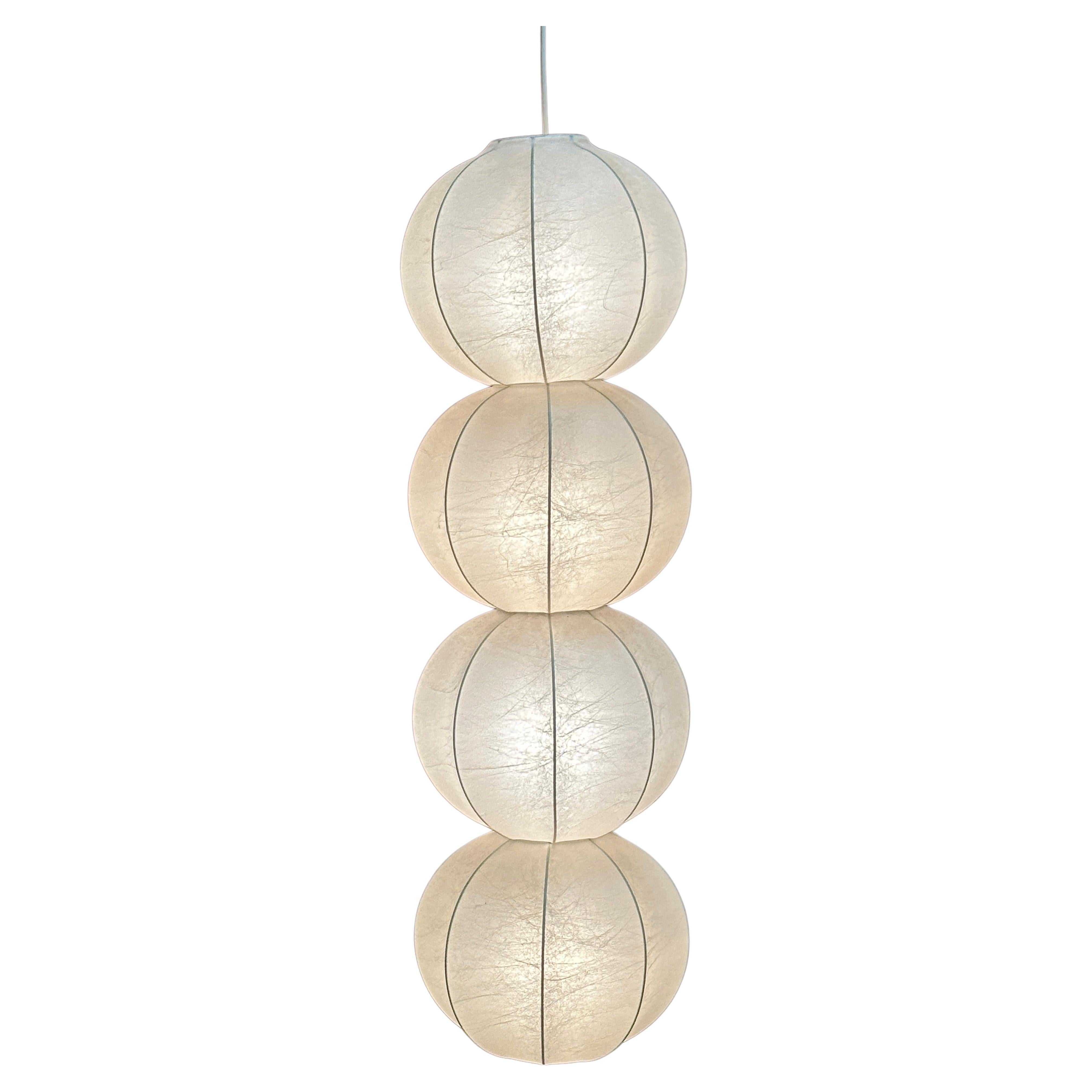 Mid-Century German Cocoon Pendant Lamp by Friedel Wauer for Goldkant Leuchten For Sale