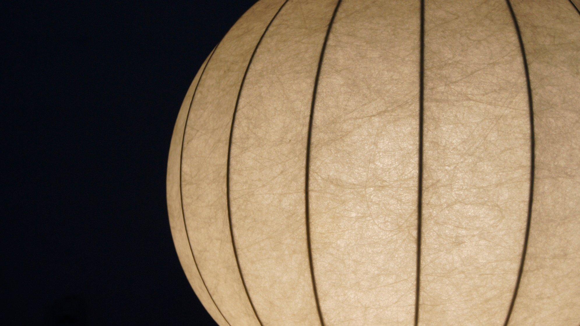 Mid-Century German Cocoon Pendant Lamp from Goldkant Leuchten For Sale 2