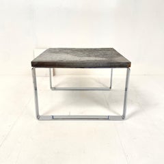 Mid Century German Coffee Table Primus 1062 by Draenert in Chrome and Slate 1970