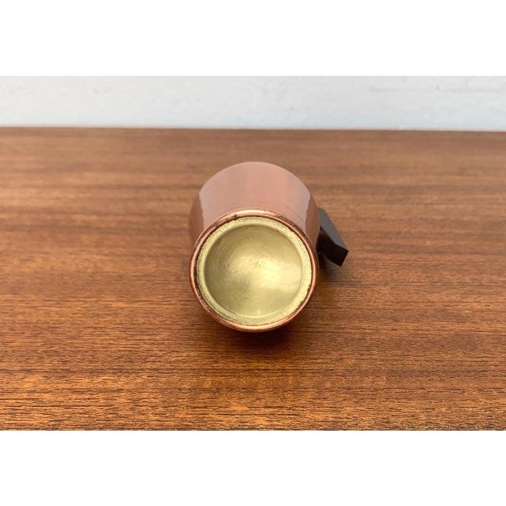 Vaso a caraffa in Cooper e teak della Germania di metà secolo di Joda, anni '50 in vendita 5