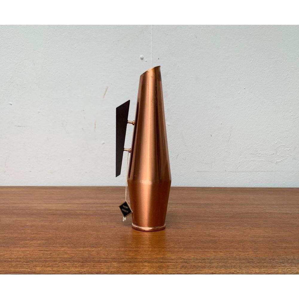 Metallo Vaso a caraffa in Cooper e teak della Germania di metà secolo di Joda, anni '50 in vendita