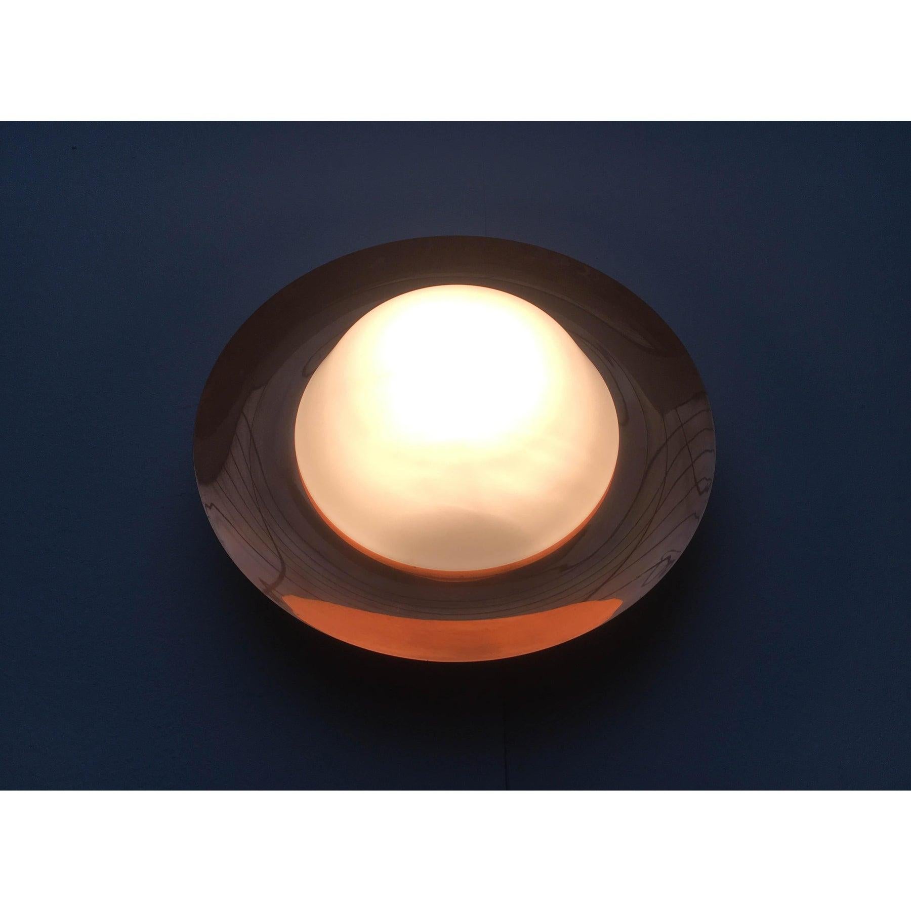 XX secolo Lampada da soffitto in rame tedesca di metà secolo di BUR, Bünte & Remmler, anni '60 in vendita
